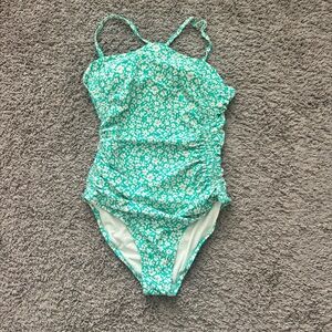 Kona Sol Green Flora One Piece Swimsuit Size L